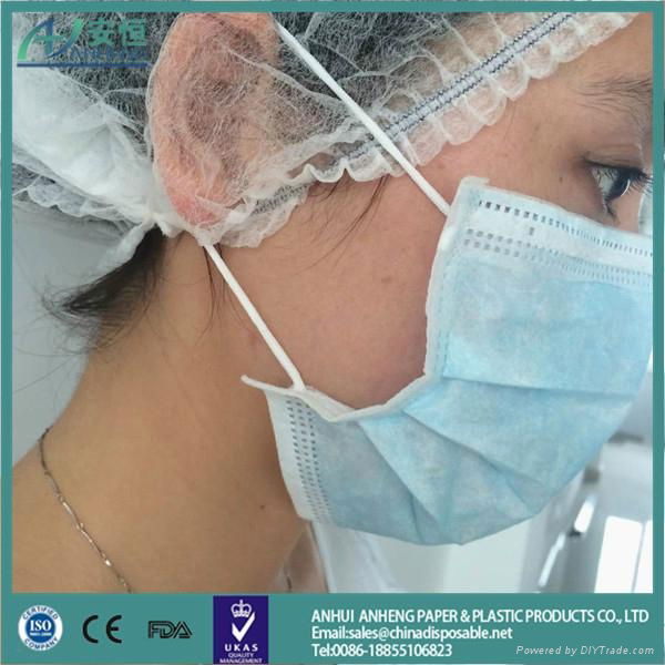 Anheng brand non-woven face mask with 2 ply or 3 ply dustproof face mask 4