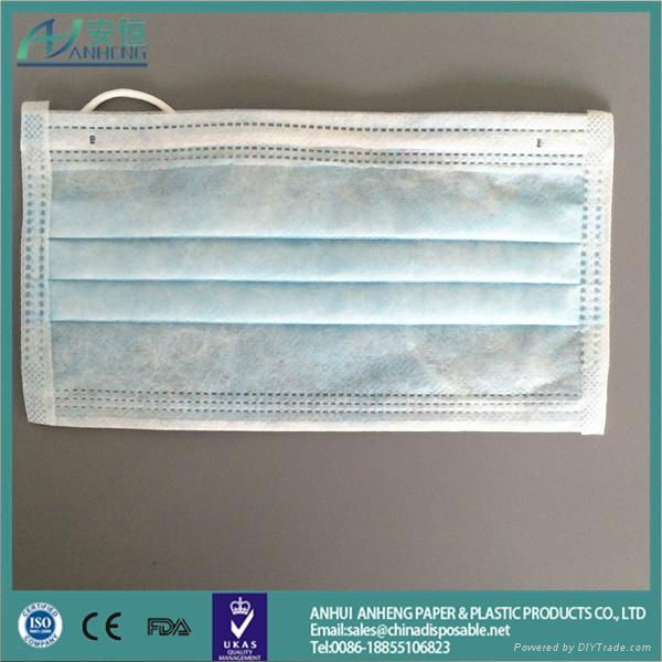 Anheng brand non-woven face mask with 2 ply or 3 ply dustproof face mask 3