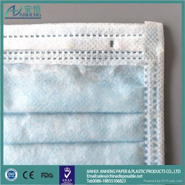 Anheng brand non-woven face mask with 2 ply or 3 ply dustproof face mask
