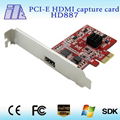 HD887 professional 1ch PCIE CCTV HDMI video capture card support 1080P 30fps 1