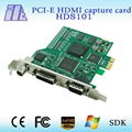 cctv video capture card PCIE 1080p support All capture 3G/HD/SD-SDI hds101 3