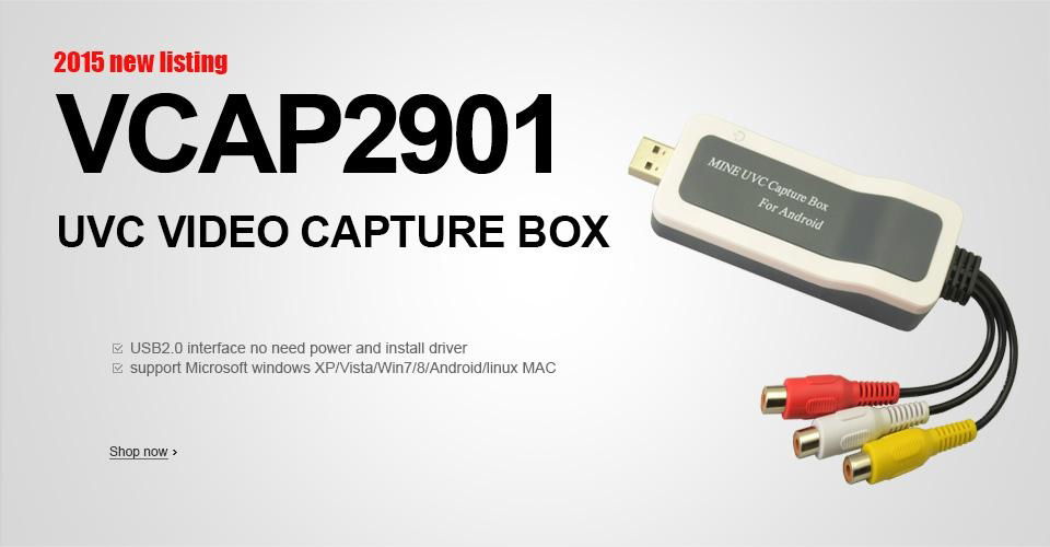 ezcap usb video grabber Linux Windows no need driver usb2.0 video capture UV2901 2