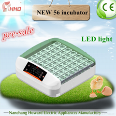 Howard Newest Design Automatic 56S  mini egg incubator in china