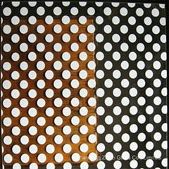 Colored Silk Screened Glass with DOT Line Pattern