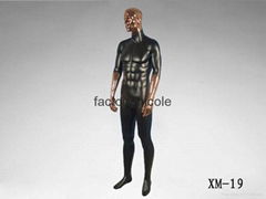 good quality  cover fabric fiberglass window display mannequin for male