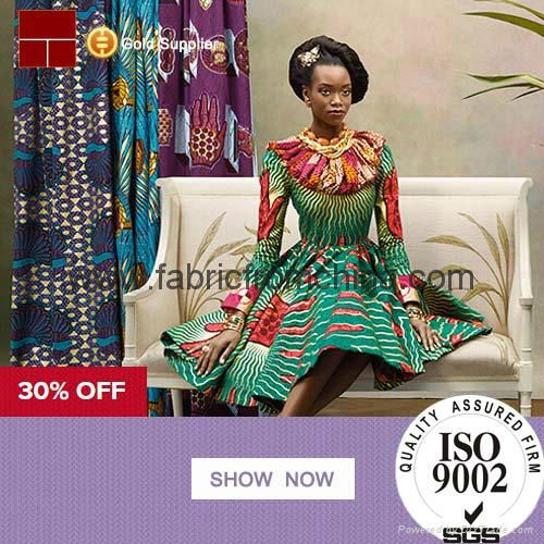 2016 fashion fabric hot  sale 100 cotton wax african fabric 2