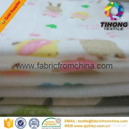 100% cotton printed muslin baby cloth fabric 5