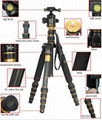 Q666C carbon fiber portable  tripod ,with panoramic ball head  5