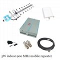  RF high power 5W gsm 900mhz indoor wide cover mobile signal repeater booster