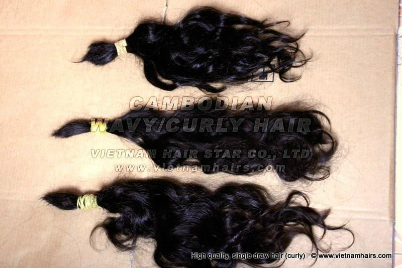 2016 Cambodian wavy / curly hair for sales with premium quality and good price 4