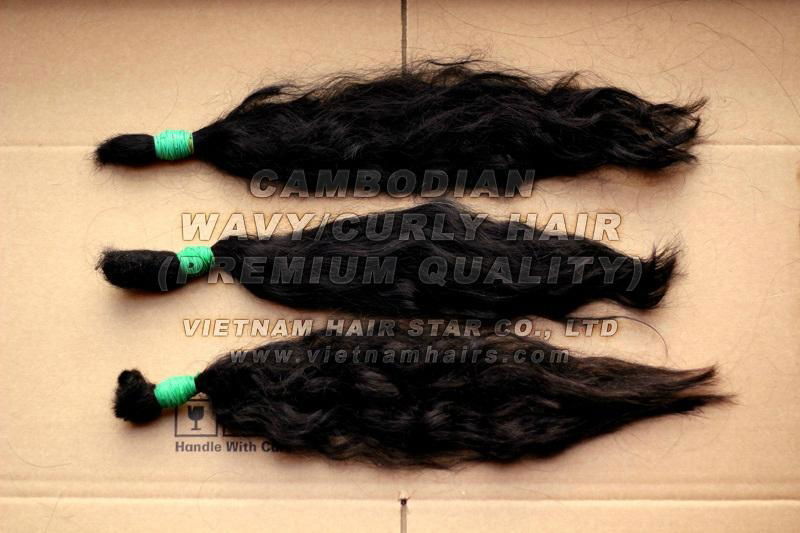 2016 Cambodian wavy / curly hair for sales with premium quality and good price 5