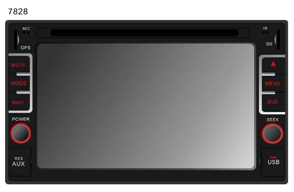 2 Din 6.95 inch universal Car DVD Player with GPS