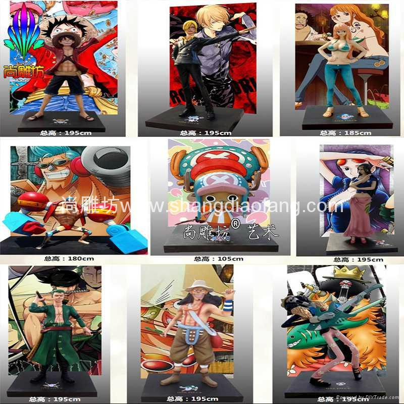 玻璃鋼卡通雕塑海賊王系列人物擺件 5