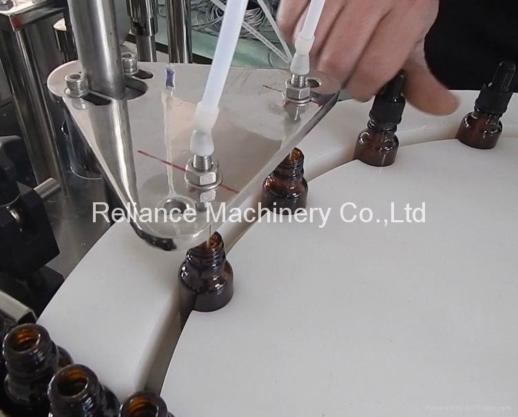 1 Oz amber glass dropper bottle filling labeling machine for e-liquid oil 5