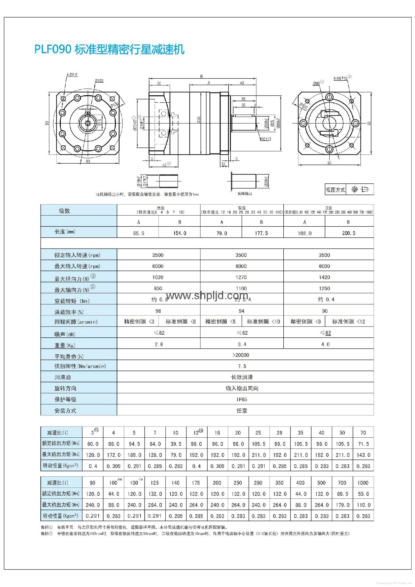 安徽合肥供应PLE090标准型精密行星减速机