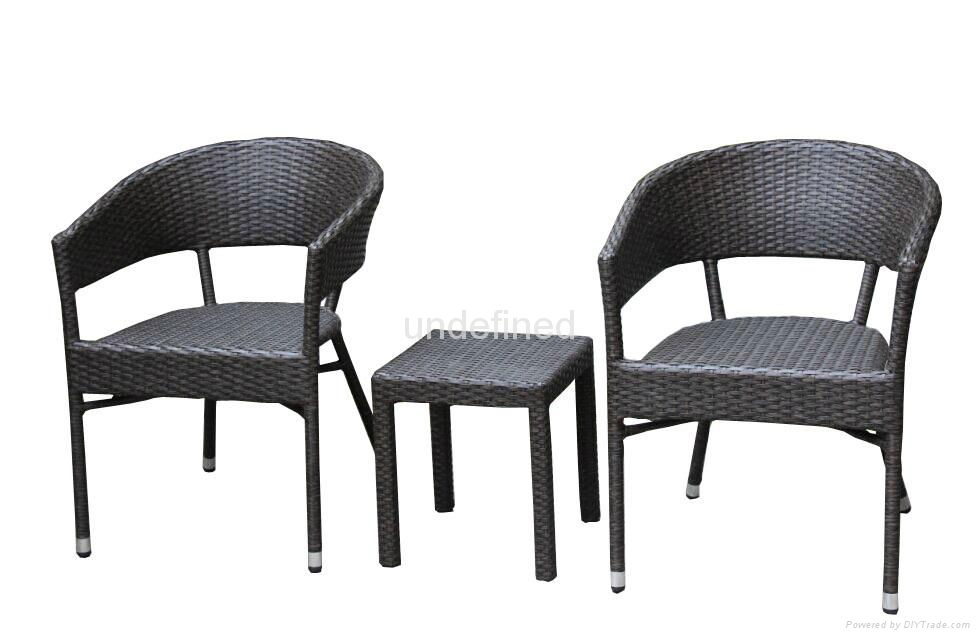 Outdoor rattan wicker furniture starbuck coffee folding chair 2