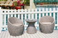 Outdoor Resort Hotel Leisure Garden Furniture Set Patio  Wicker Chair 2