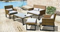 Outdoor leisure rattan wicker furniture patio sofa set 1