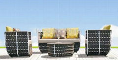 Simple Style Outdoor Leisure Hotel Furniture Rattan Sofa