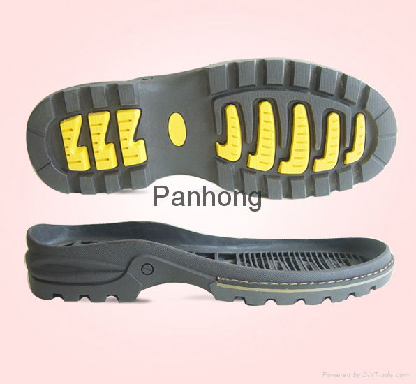 Bendable non-slip rubber outer sole