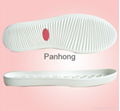 Bendable non-slip rubber outer sole