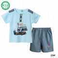 Cotton cartoon printing  baby clothes short set 1
