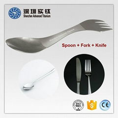 Titanium spork spoon fork knife supplier