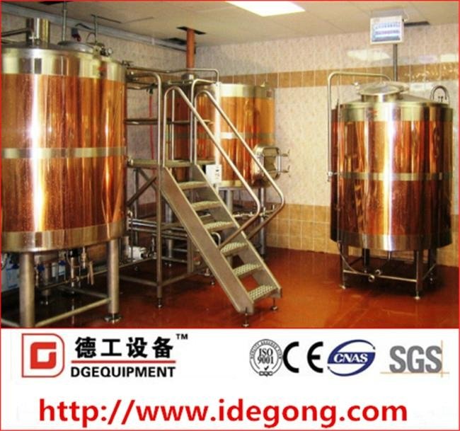 500L restaurant/hotel brewery equipment used red copper 3