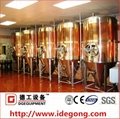 500L restaurant/hotel brewery equipment used red copper 4