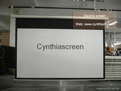 Motorized projection screen wigh remote