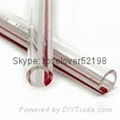 Red line tubular glass tube