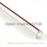 Red line tubular glass tube