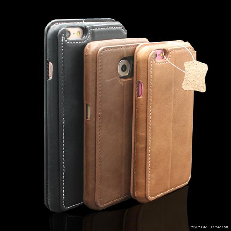 Genuine laether phone case for iphone 6 3