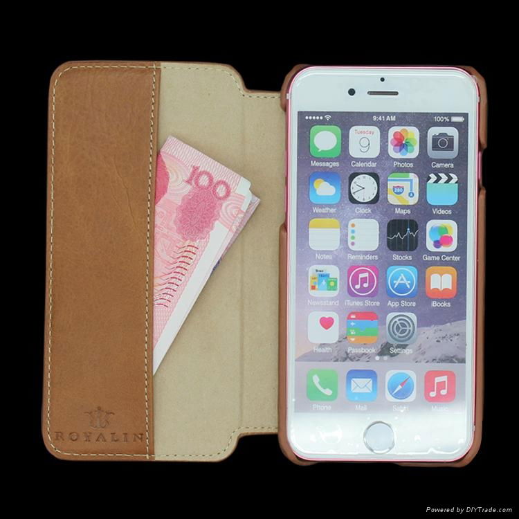 Genuine laether phone case for iphone 6 4