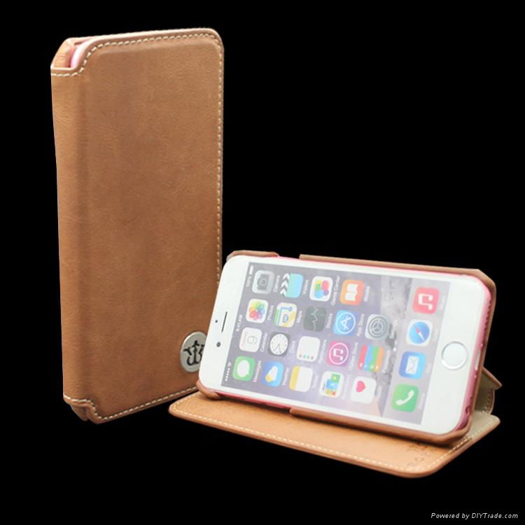 Genuine laether phone case for iphone 6 5