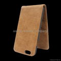 good quality top grain real leather for iphone 6 case 1