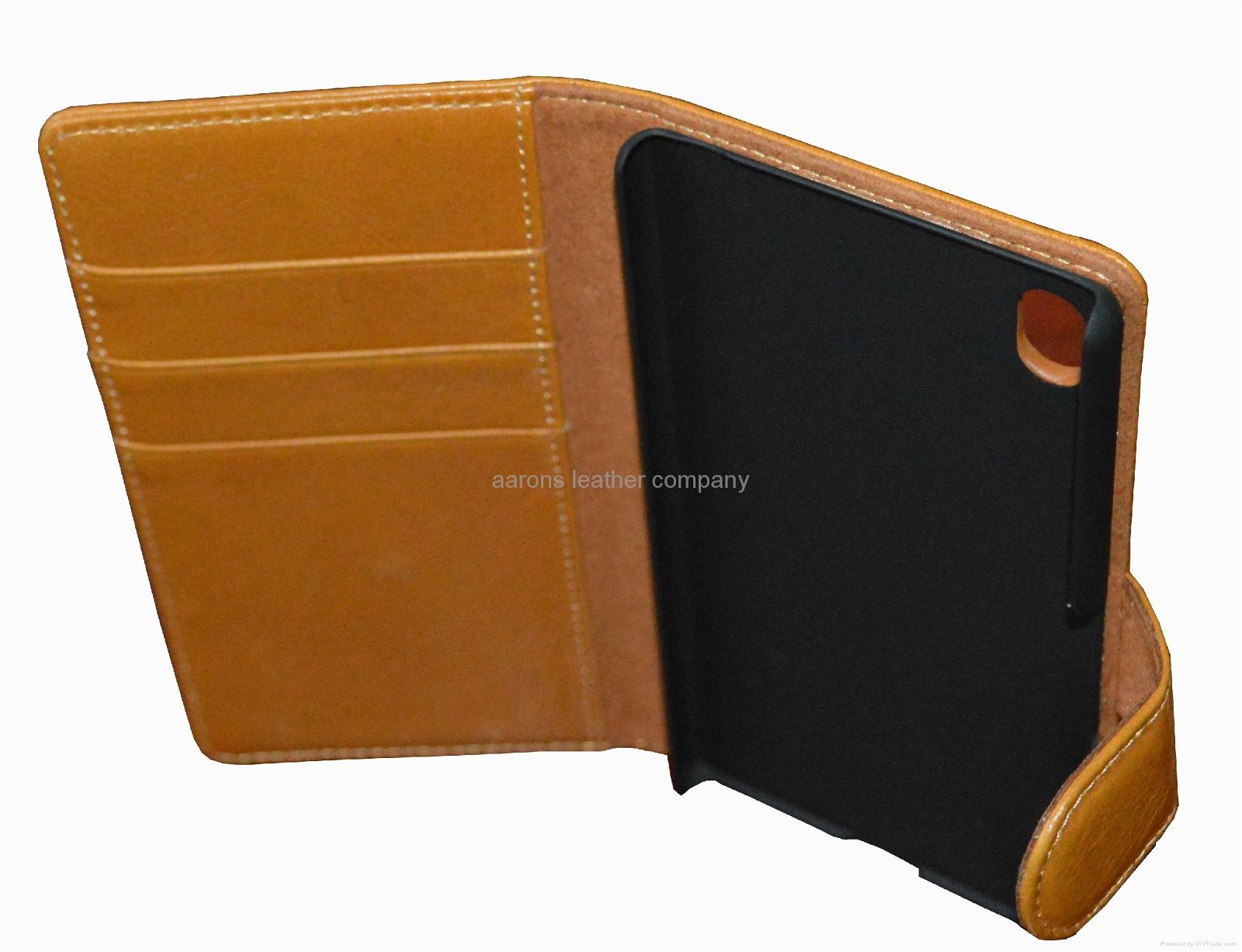 top grain cowhide genuine leather wallet phone case for sony xperia z3 3