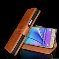 top quality brown genuine leather for samsung galaxy note 5 case 4