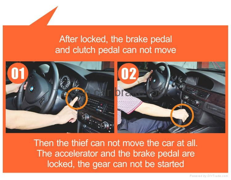 anti-theft car lock, brake pedal lock 5