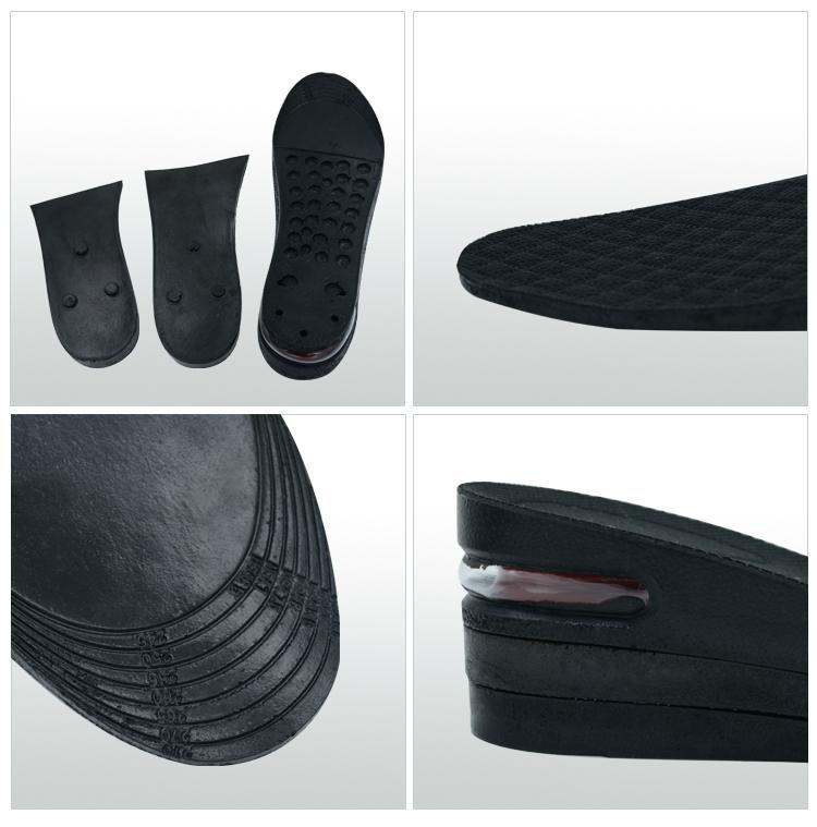3 layers pu shoe lift insoles air cushion insoles height increase shoe insole 5