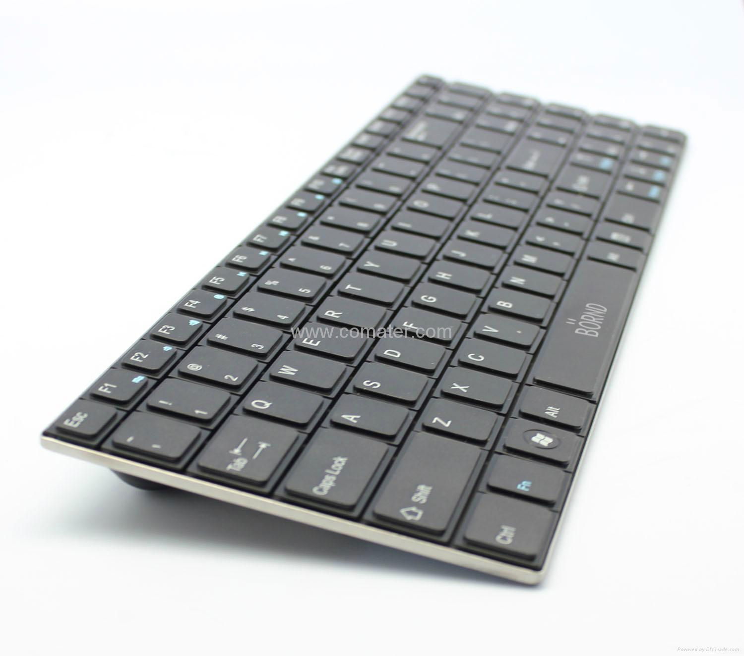 K208G Untra-thin 2.4GHz Bluetooth wireless keyboard with metallic finish