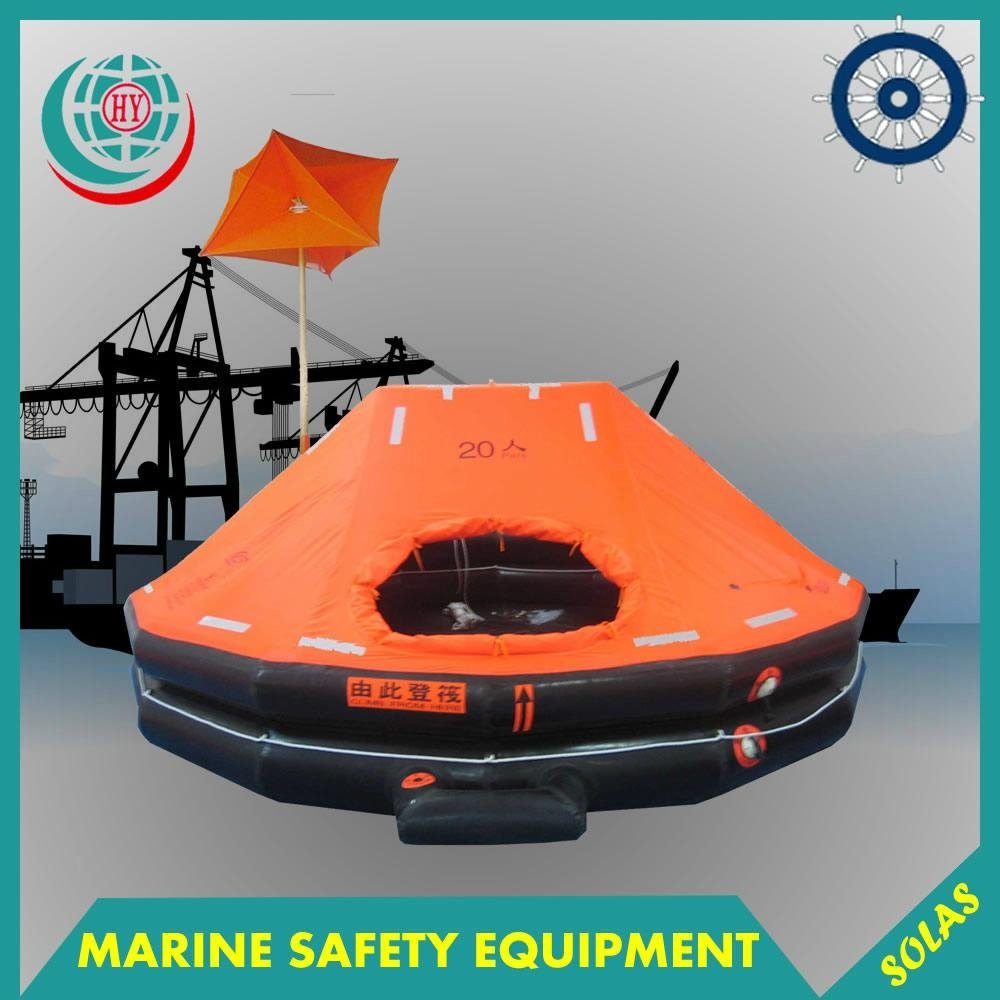 SOLAS approved throwing type inflatable life raft 2