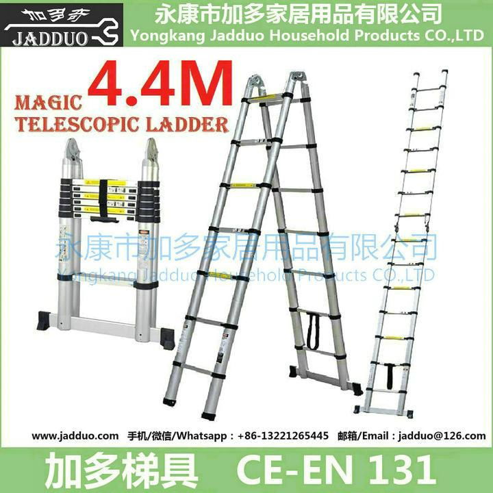 2 in 1 telescopic ladder 4.4m