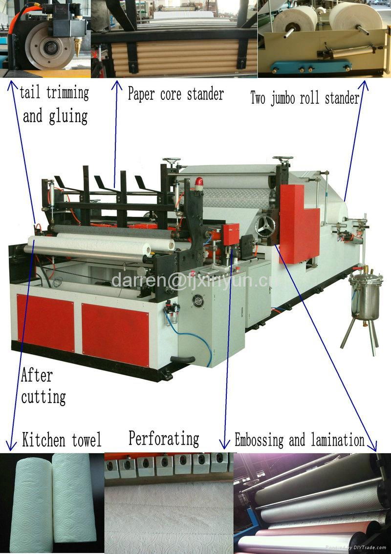 1575mm automatic rewinding tissue kitchen towel paper roll making machine 5