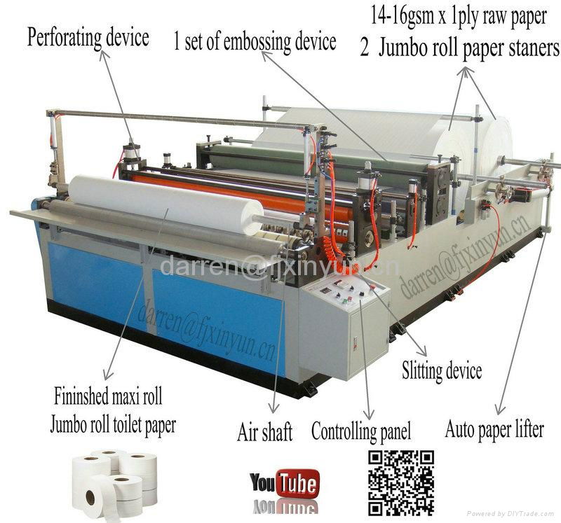 High speed automatic jumbo roll toilet paper making machine 4