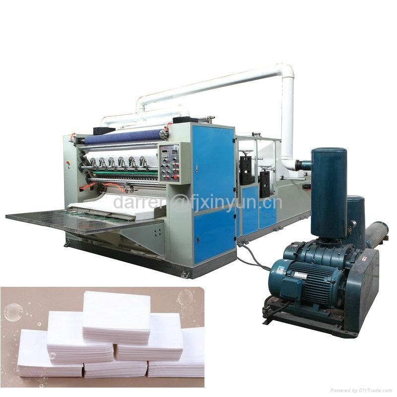 Automatic V folding facial tissue paper making machine