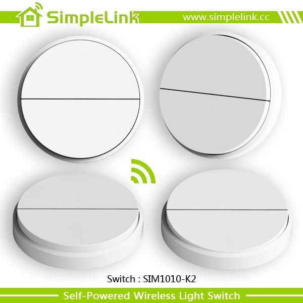 Smart home wireless self powered 2 gang electric wall switch 3