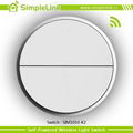 Smart home wireless self powered 2 gang electric wall switch