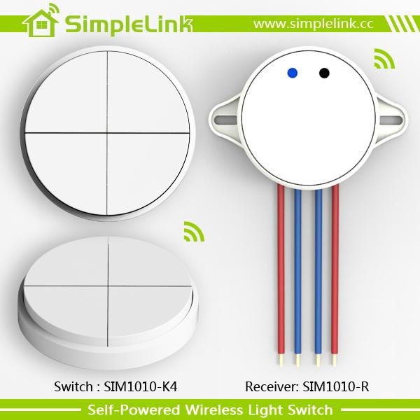 Low cost smart wireless remote electrical 4 gang lighting switch