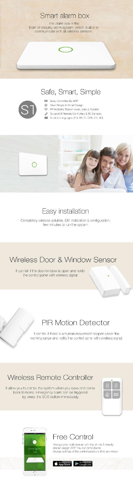 smart home automation gsm alarm system/wireless home security alarm system 2